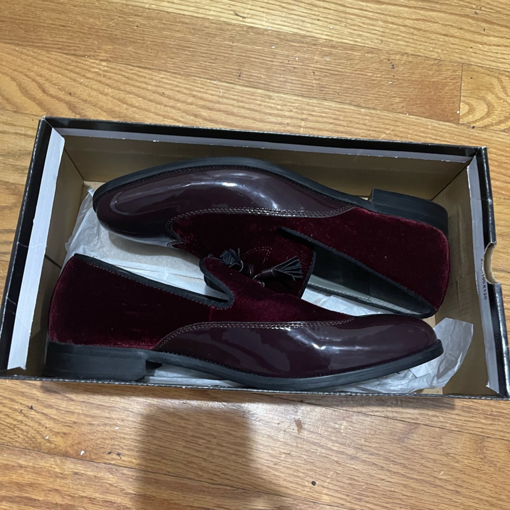 Topman ‘Dame Wingtip’ Loafers shoe in Burgundy Sz 12 / 45 - Picture 4 of 15